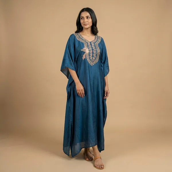 Blue_Solid_Dola_Kaftaan_For_Women