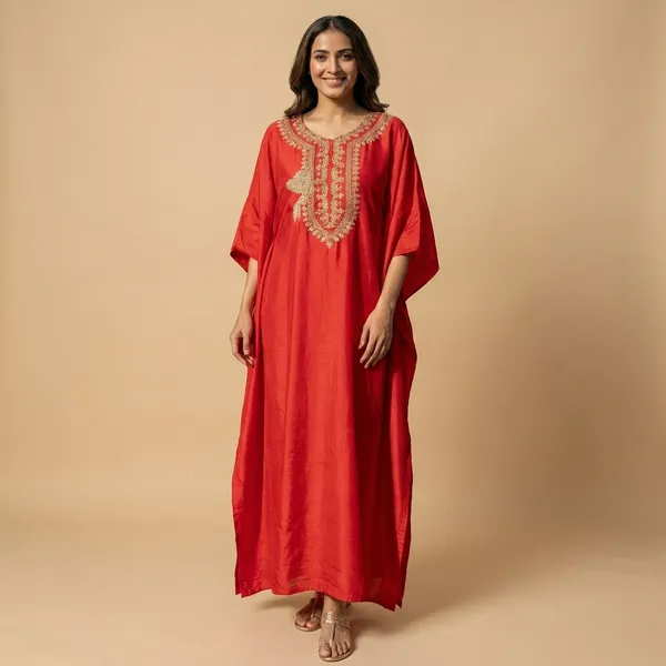 Red_Solid_Dola_Kaftaan_For_Women