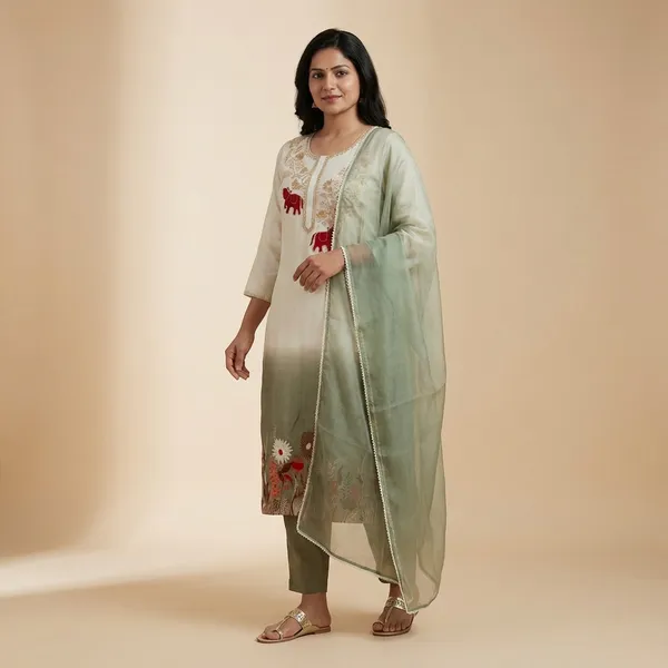 Green_Solid_Dola_3_Pc_Set_For_Women