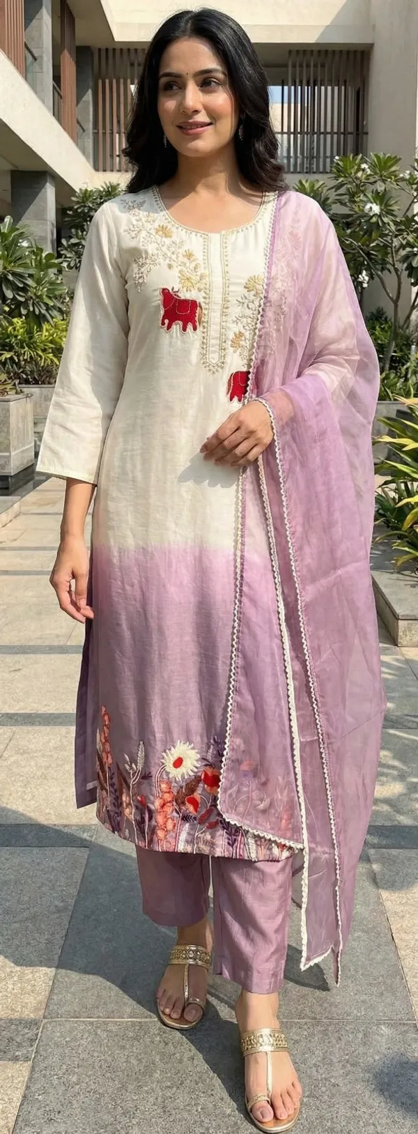 Lavender_Solid_Dola_3_Pc_Set_For_Women