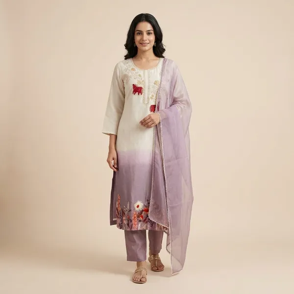 Lavender_Solid_Dola_3_Pc_Set_For_Women