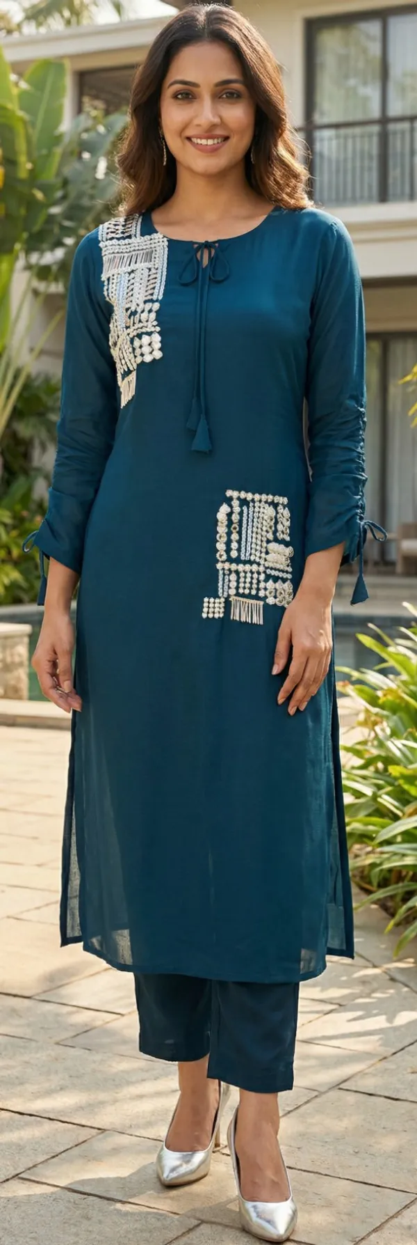 Blue_Solid_Chinon_Code_Set_For_Women