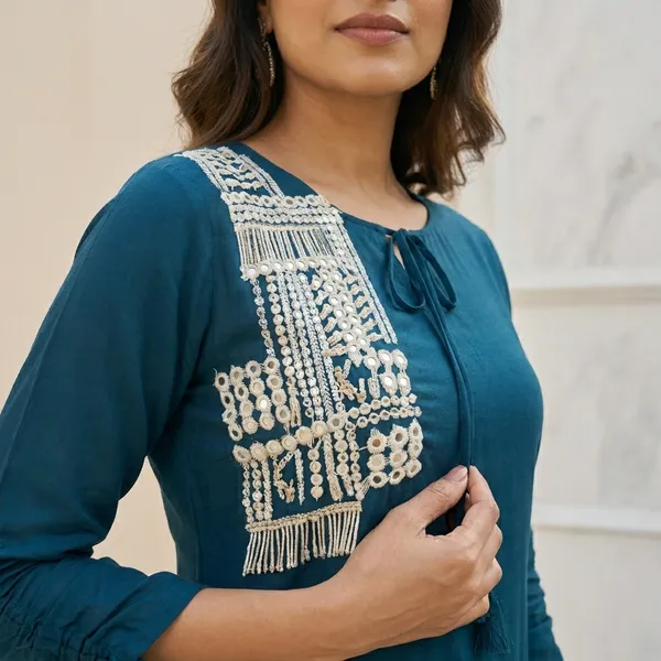 Blue_Solid_Chinon_Code_Set_For_Women