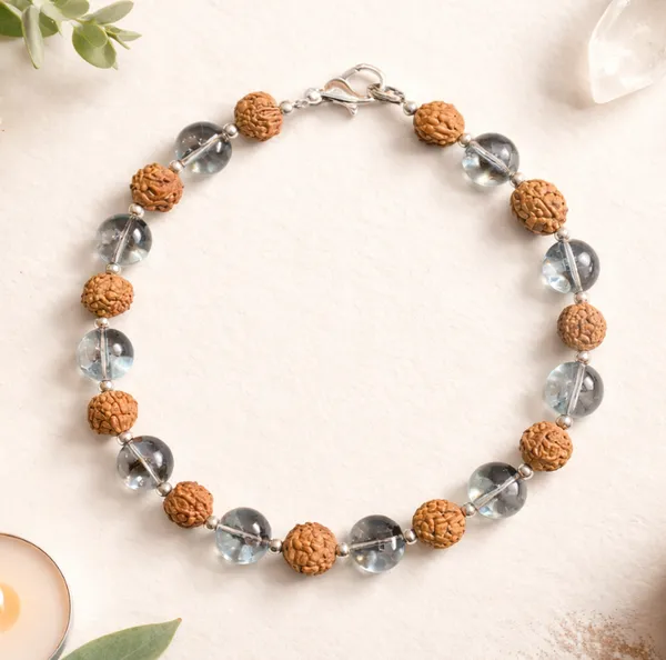 5_Mukhi_Rudraksha_&_Crystal_|_Sphatik_Diamond_Cut_Beads_Bracelet_For_Men_&_Women