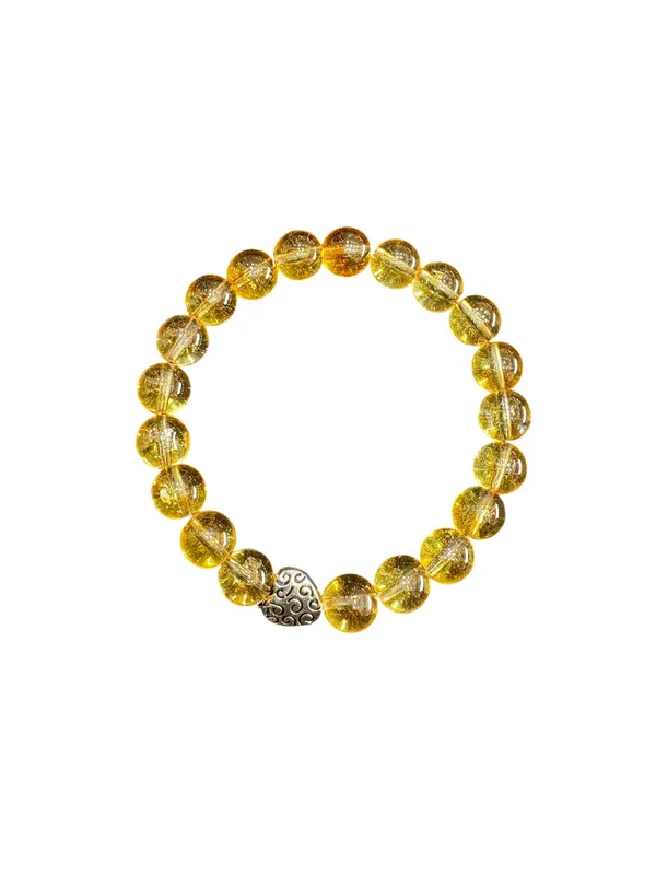 Yellow_&_Silver_Radiant_Heart_Bracelet_For_Unisex