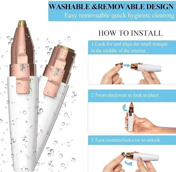 White_And_Pink__Eyebrow_Trimmer_For_Eyebrow_Shaping_And_Facial_Hair_Removal