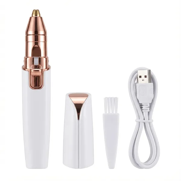 White_And_Pink__Eyebrow_Trimmer_For_Eyebrow_Shaping_And_Facial_Hair_Removal