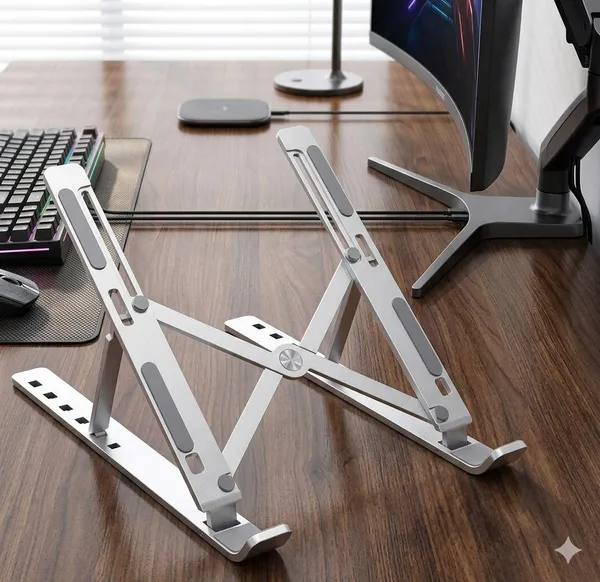 Silver_Helping_Tools_For_Laptop_Cooling_And_Desk_Work