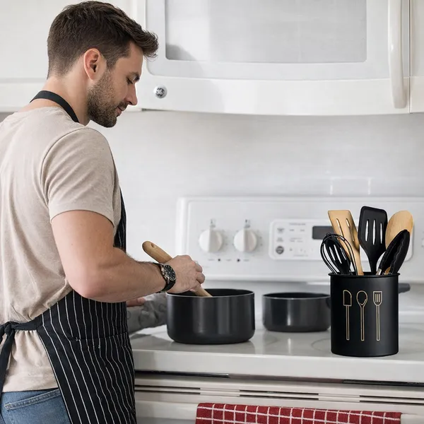Black_Alloy_Steel_Spatula_&_Ladle_Stand_For_Kitchen