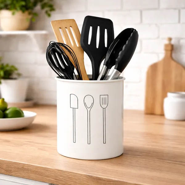 White_Alloy_Steel_Spatula_&_Ladle_Stand_For_Kitchen