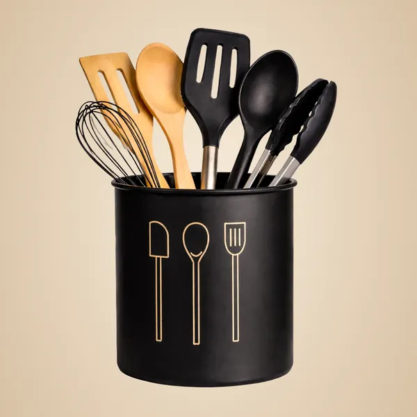 Black_Alloy_Steel_Spatula_&_Ladle_Stand_For_Kitchen