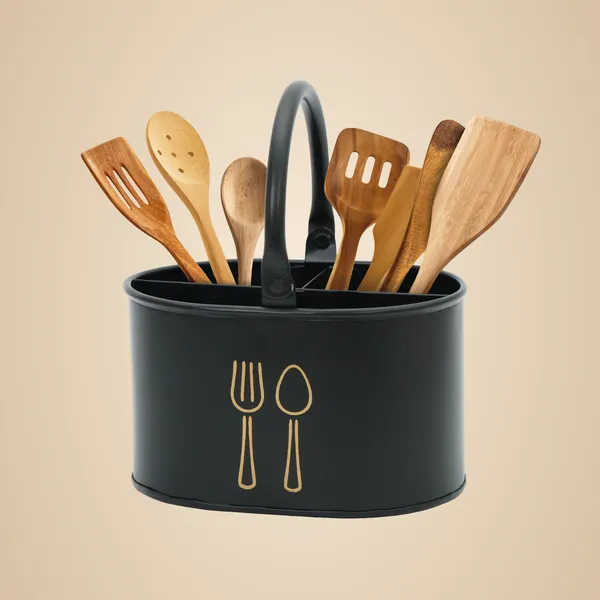 Black_Metal_Cutlery_&_Spoons_Holder_With_Handle_For_Kitchen