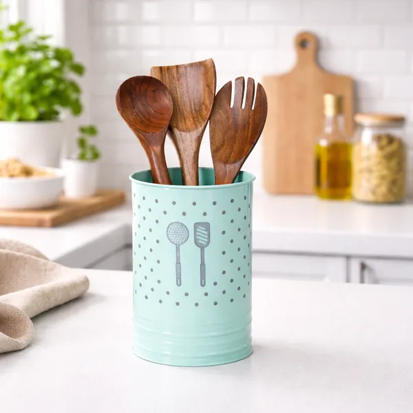 Aqua_Metal_Ladle_&_Spatula_Holder_For_Kitchen