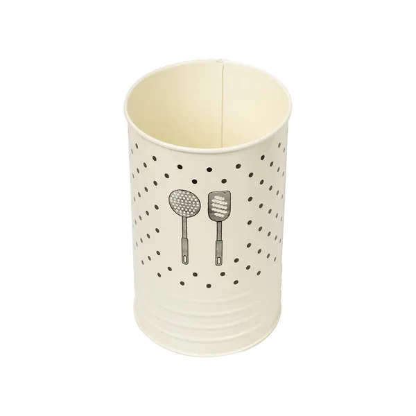 White_Metal_Ladle_&_Spatula_Holder_For_Kitchen