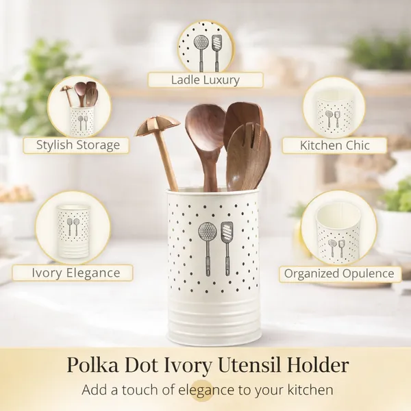 White_Metal_Ladle_&_Spatula_Holder_For_Kitchen