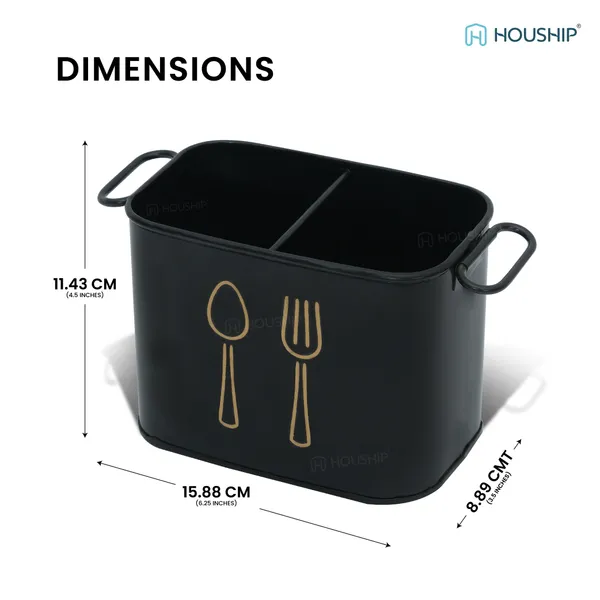 Black_Metal_Square_Spoon_&_Cutlery_Holder_With_Handle_For_Kitchen