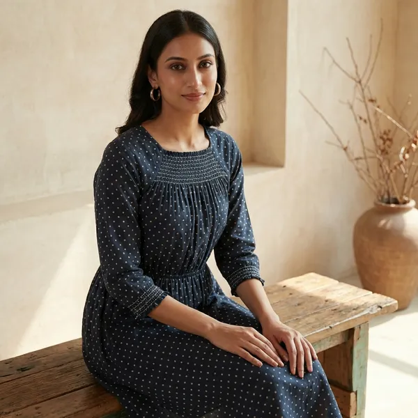 Grey_Soft_Cotton_Smocking_Summer_Wear_Dress_For_Women