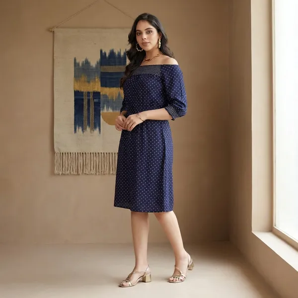 Navy_Blue_Soft_Cotton_Smocking__Summer_Wear_Dress_For_Women