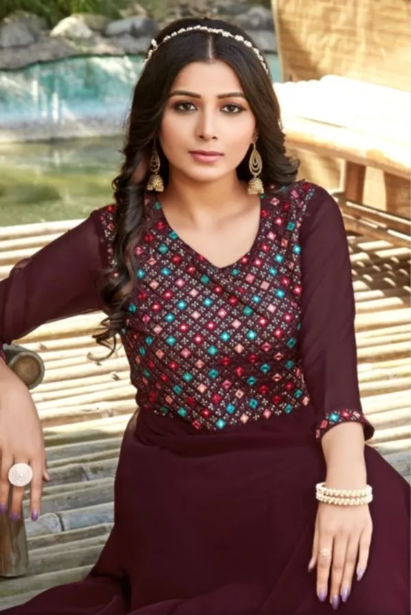 Georgette_Dress_with_Yok_Embroidery_&_mirror_work
