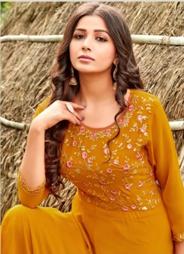 Georgette_Dress_with_Yok_Embroidery_&_mirror_work