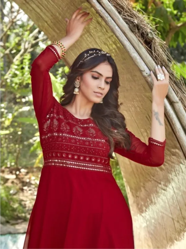 Georgette_Dress_with_Yok_Embroidery_&_mirror_work