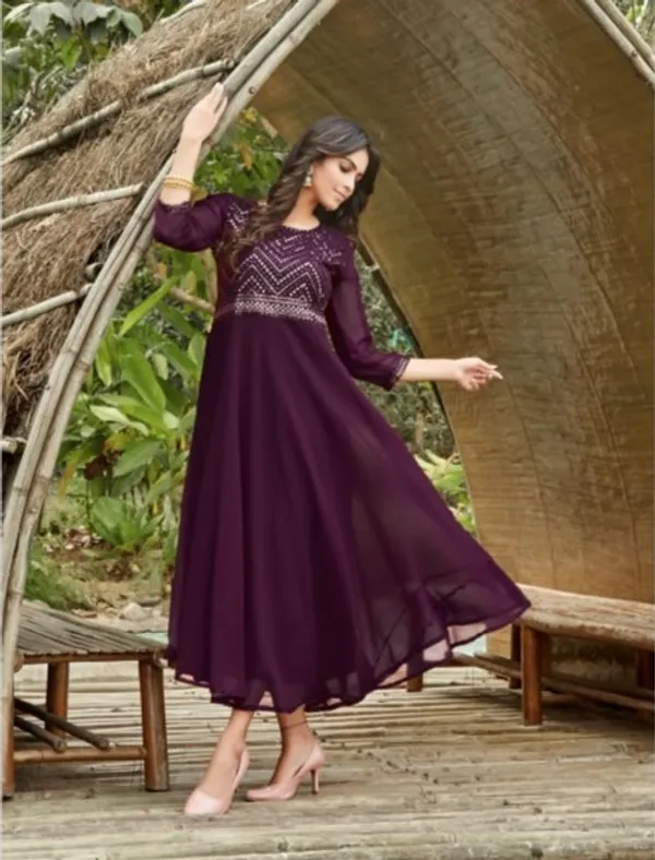 Georgette_Dress_with_Yok_Embroidery_&_mirror_work
