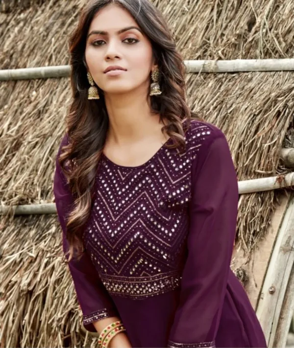 Georgette_Dress_with_Yok_Embroidery_&_mirror_work