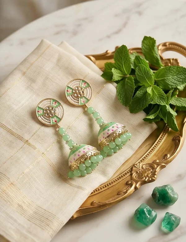 Color_Pearl_Dangle_with_Jhumka_Mint_Green