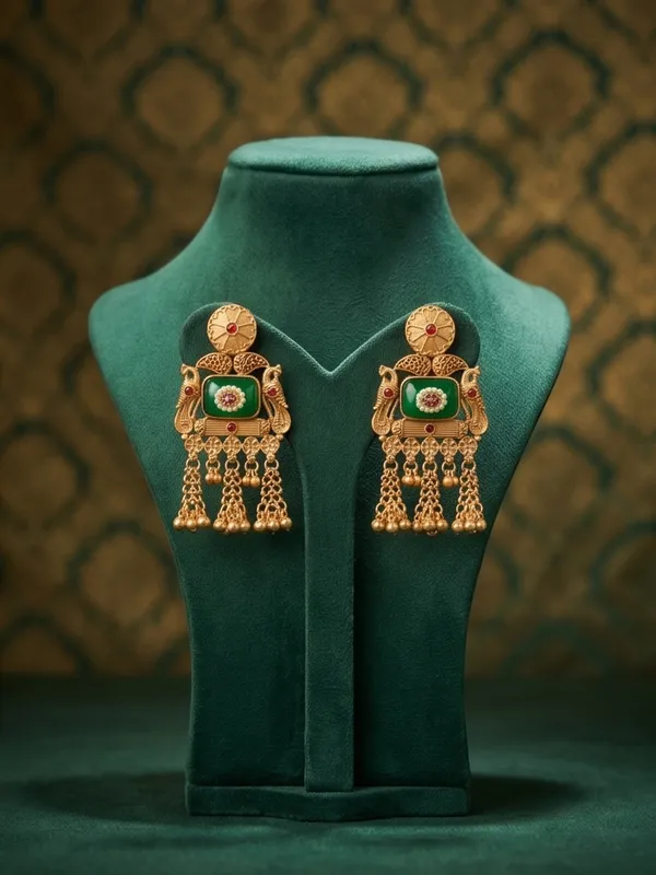 Rajwadi_Antique_Gold_Green_Rectangle