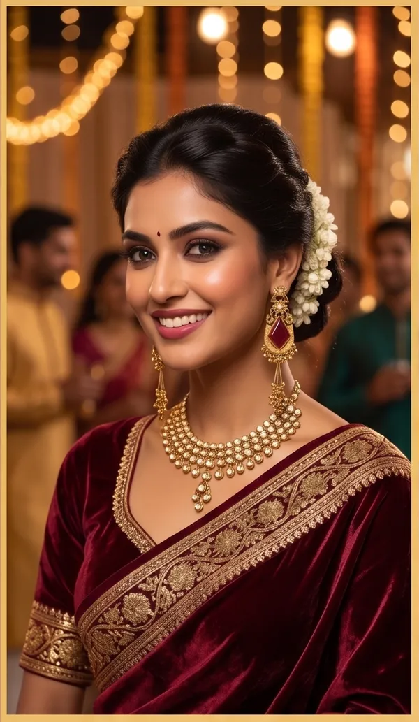 Triangle_Shape_Maroon_Gold_with_Kashmiri_Chains
