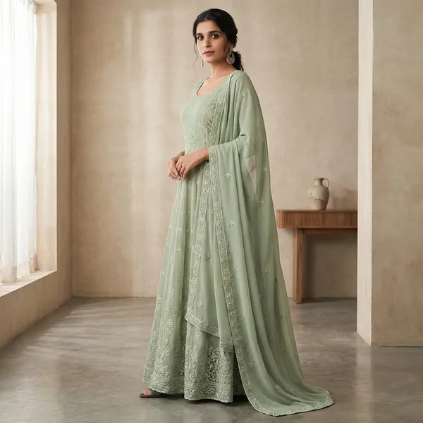 Mint_Green_Chiffon_And_Georgette_Embroidered_Long_Gown_For_Women