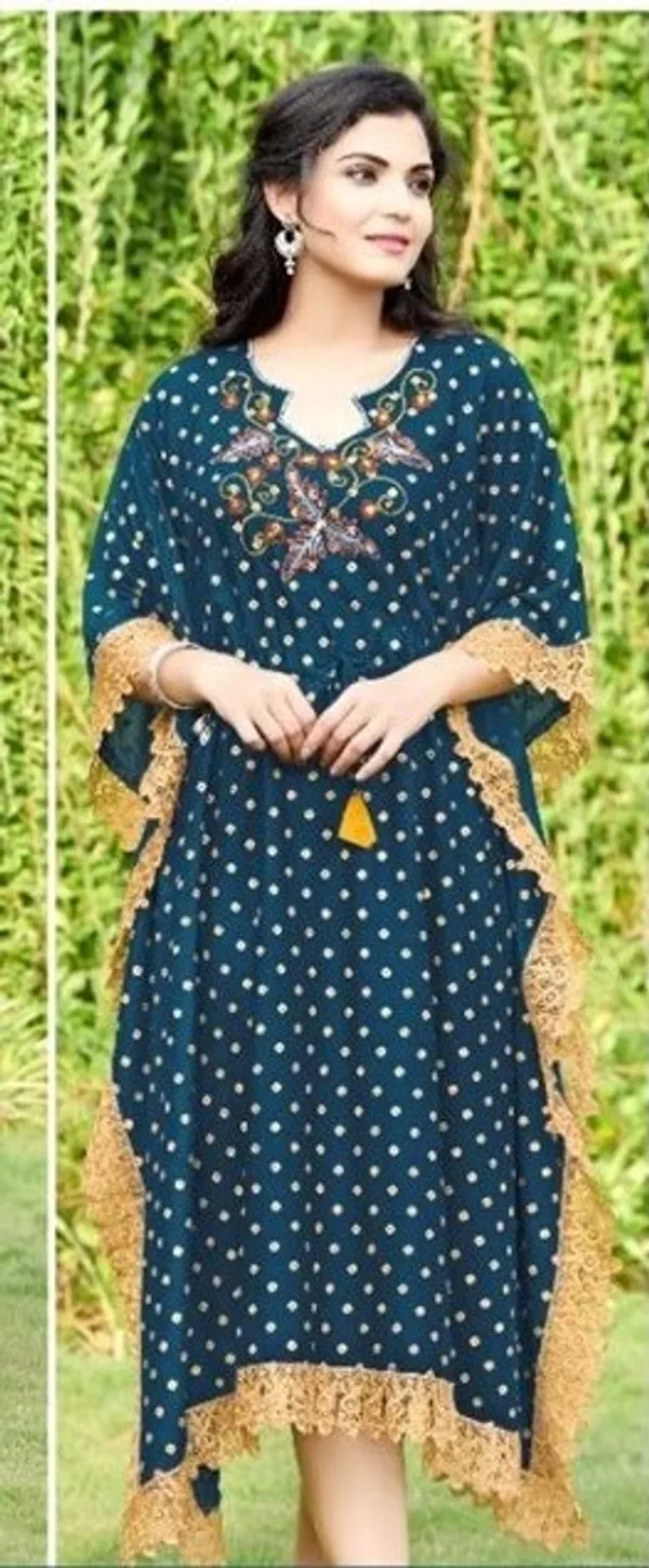 Printed_Cotton_With_Lace_Border_Kaftan_-_Navy_Blue