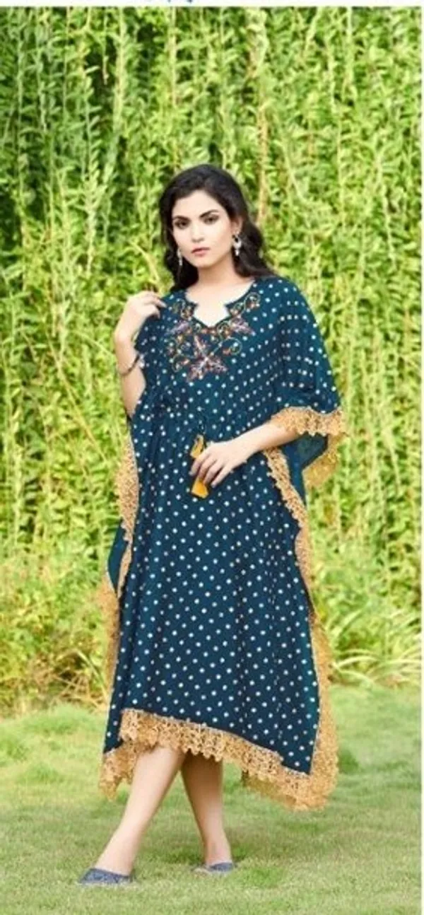 Printed_Cotton_With_Lace_Border_Kaftan_-_Navy_Blue