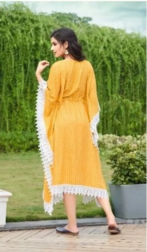 Printed_Cotton_With_Lace_Border_Kaftan_-_Yellow