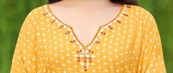 Printed_Cotton_With_Lace_Border_Kaftan_-_Yellow