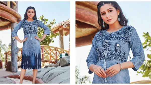 Blue_Denim_One_Lace_Front_Kurta_For_Women