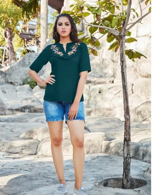 Plain_Yok_Embroidery_Top_-_Peacock
