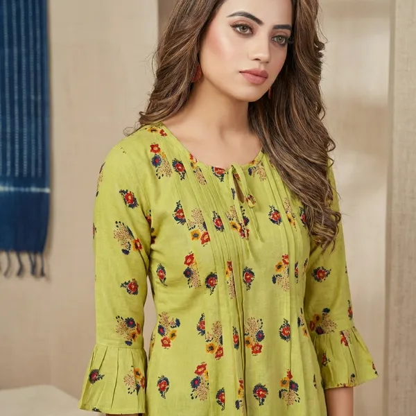 Olive_Rayon_Printed_Top