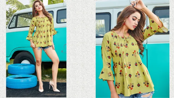 Olive_Rayon_Printed_Top