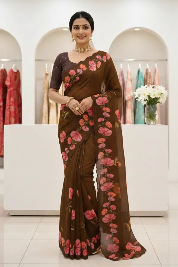 Brown_Cotton_Nimjari_Cotton_Saree_For_Women