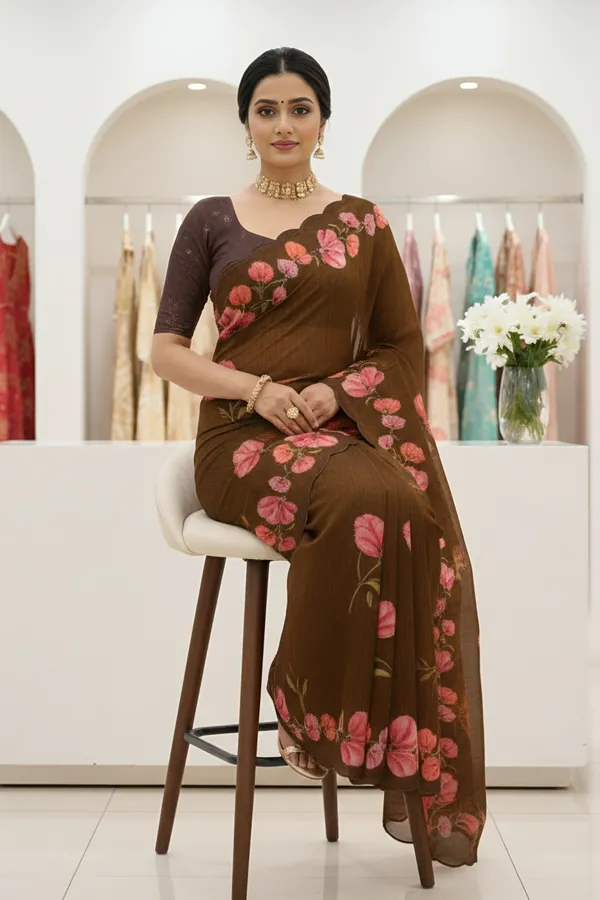 Brown_Cotton_Nimjari_Cotton_Saree_For_Women