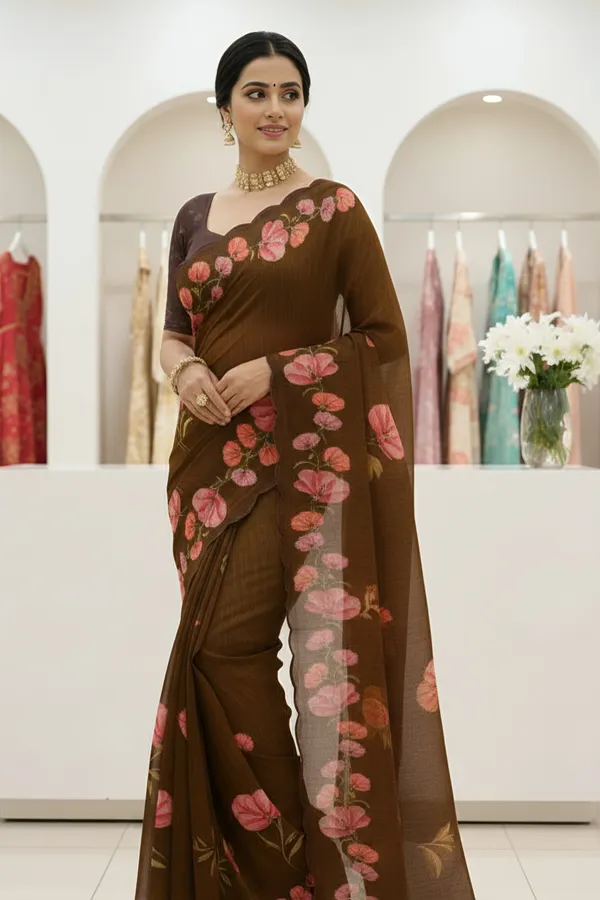 Brown_Cotton_Nimjari_Cotton_Saree_For_Women