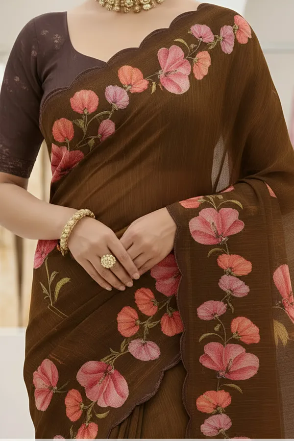 Brown_Cotton_Nimjari_Cotton_Saree_For_Women