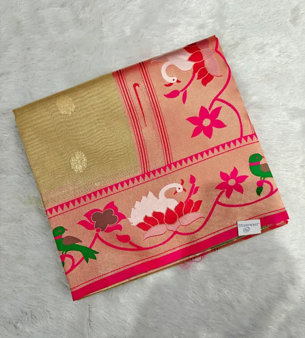 Beige_Lotus_Paithani_Saree_For_Women