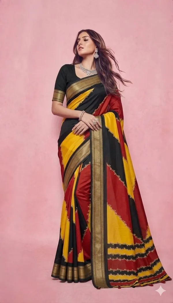 Multicolor_Rangoli_Silk_Saree_
