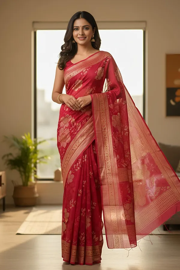 Elegant_Pink_Zari_Bloom_Saree_