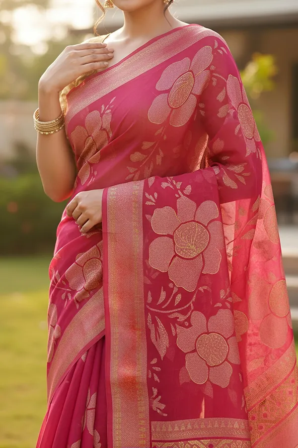 Elegant_Pink_Zari_Bloom_Saree_