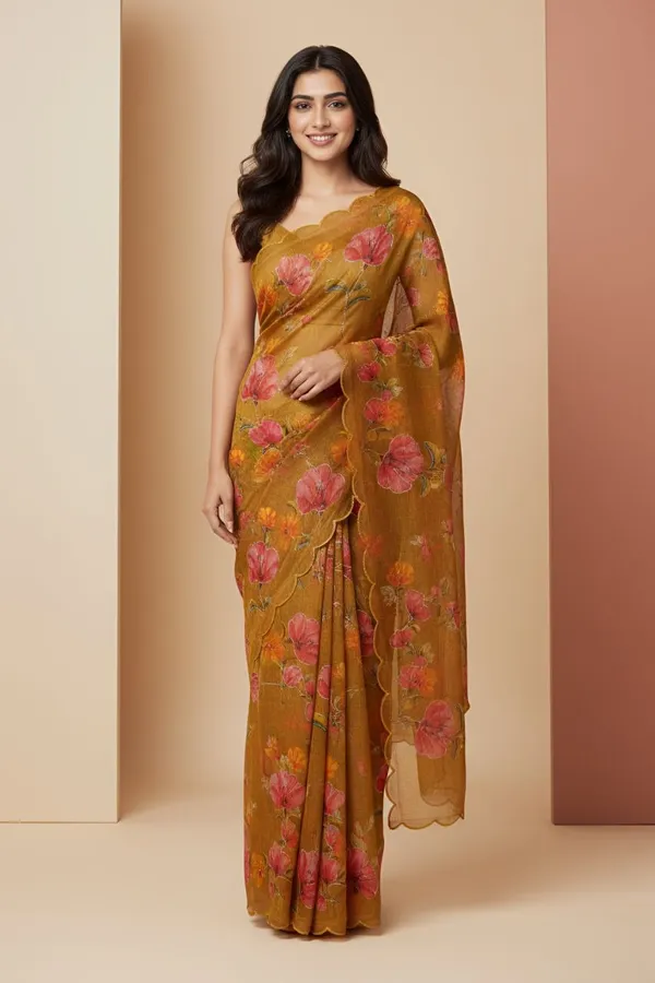 Mustard_Floral_Cotton_Nimjari_Saree_for_Women