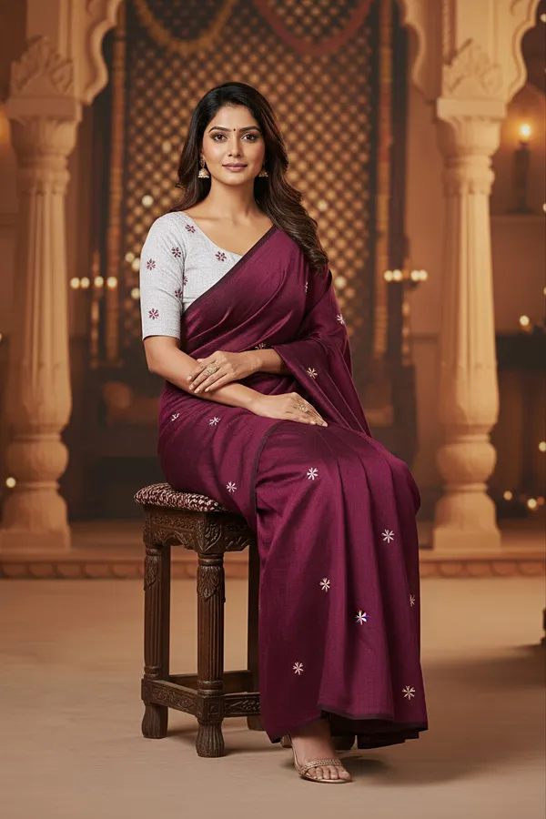 Prajakta_Royal_Wine_Floral_Saree