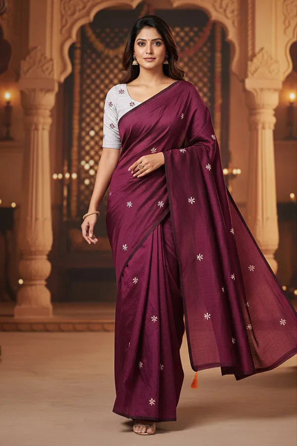 Prajakta_Royal_Wine_Floral_Saree